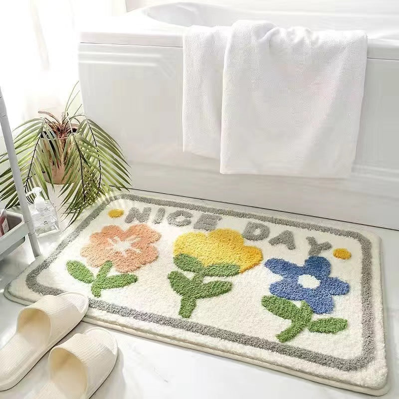 Plush Cat Theme Bath Mat
