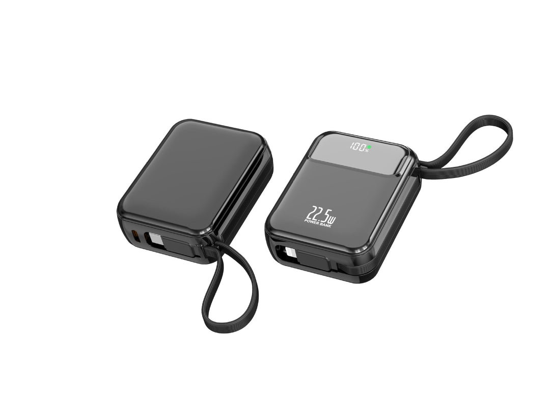 Compact power bank with multifunctional connection and digital charging display Bowlift