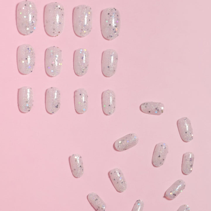 Sparkling Glitter Press-On Nail Set Bowlift