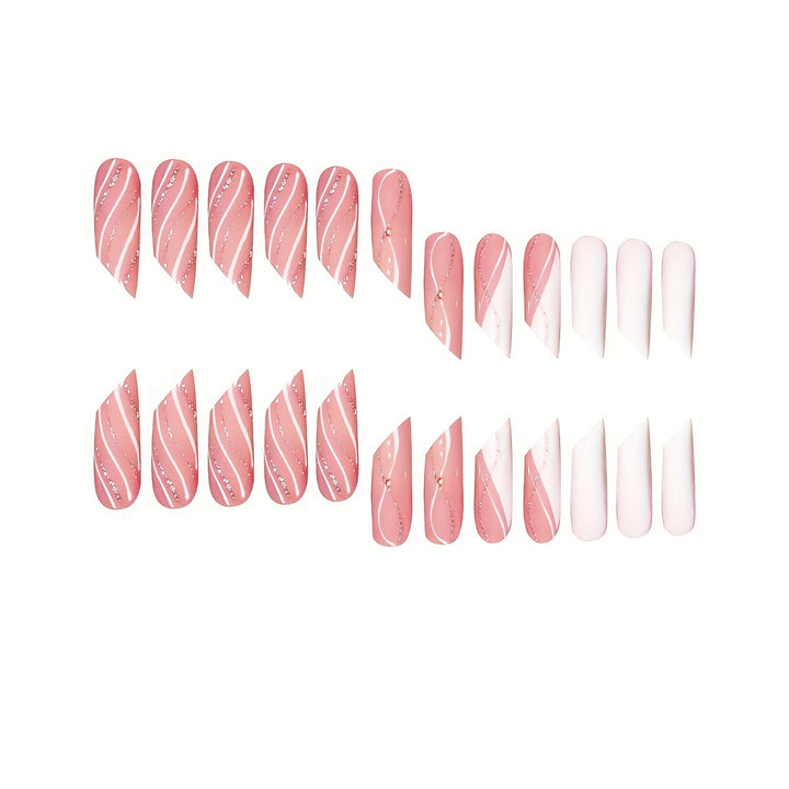 Elegant Stiletto Press-On Nail Art with Unique Designs Bowlift