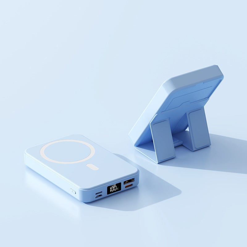 Portable Magsafe Powerbank with Integrated Stand and Digital Display Bowlift