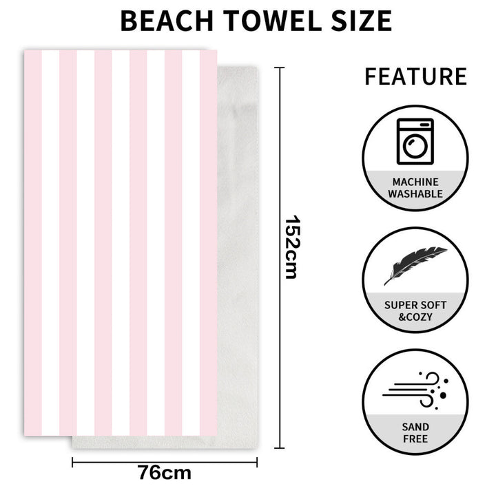 Beach towel with elegant wide stripes Bowlift