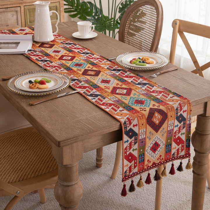 Geometric Pattern Bohemian Table Runner