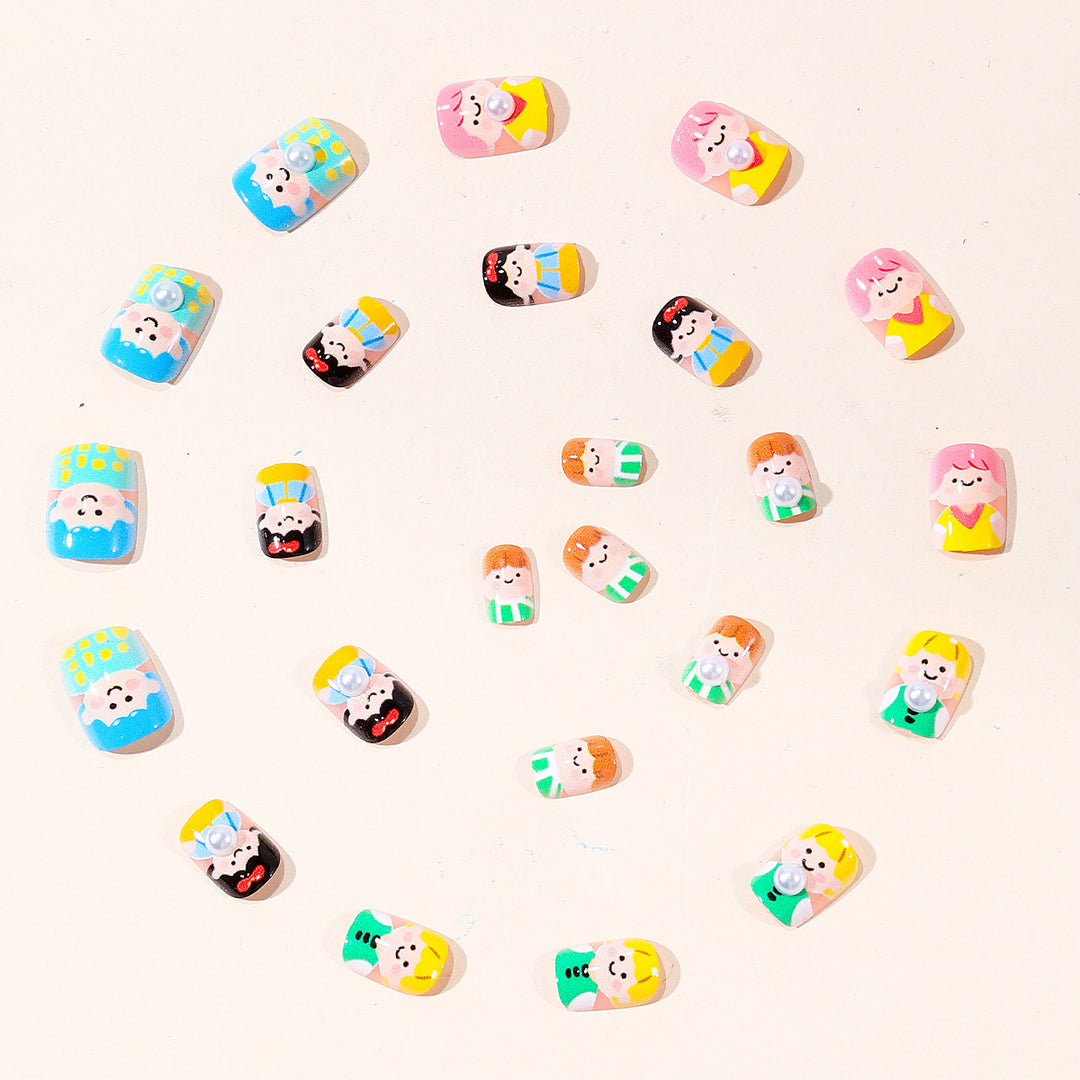 Playful Cartoon Character Nail Art Set Bowlift