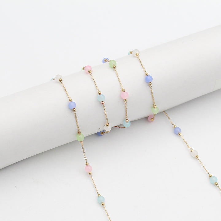 Elegant Beaded Eyewear Retainer Chain Bowlift