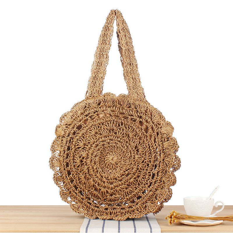 Handcrafted beach bag with artistic round design Bowlift