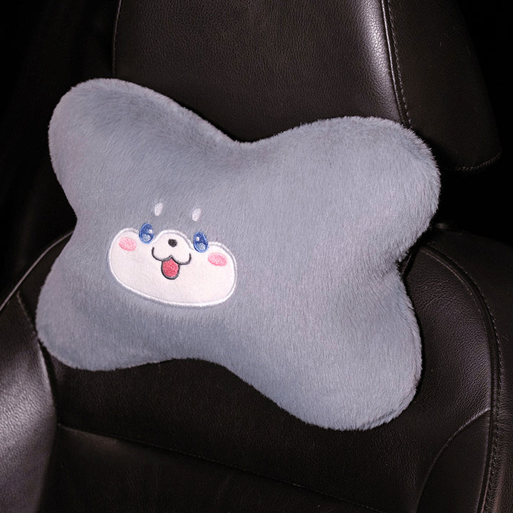 Plush Neck Support Pillow with Animal Design Bowlift
