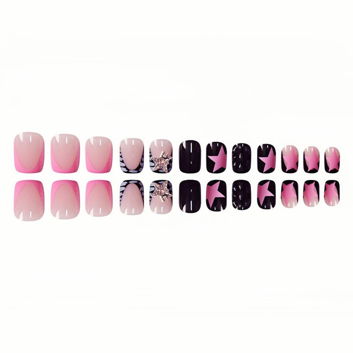 Artistic Star-Embellished Nail Art Extensions Bowlift