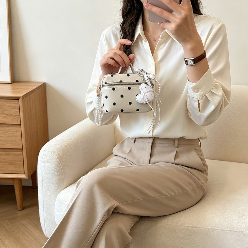 Chic Polka Dot Crossbody Bag Bowlift