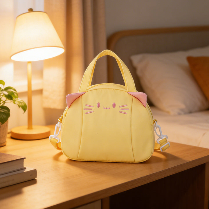Kids Cartoon Cat-Themed Lunch Bag