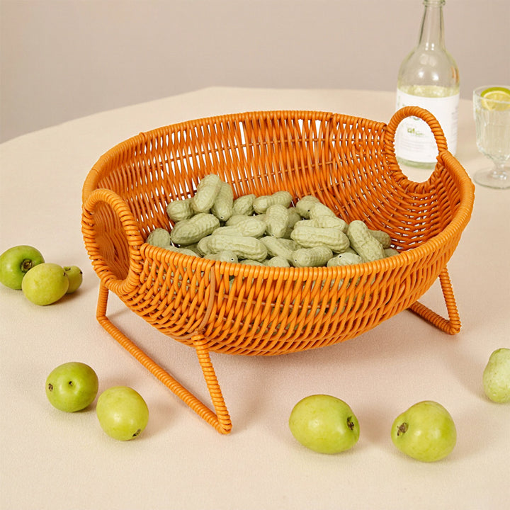 Rustic Woven Fruit Storage Bowlift