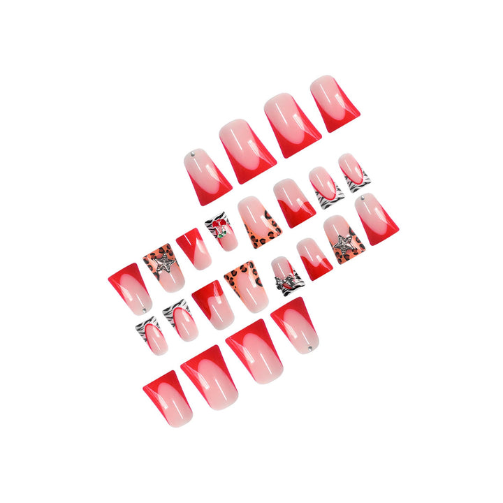 Artistic Press-On Nail Set with Unique Accents Bowlift
