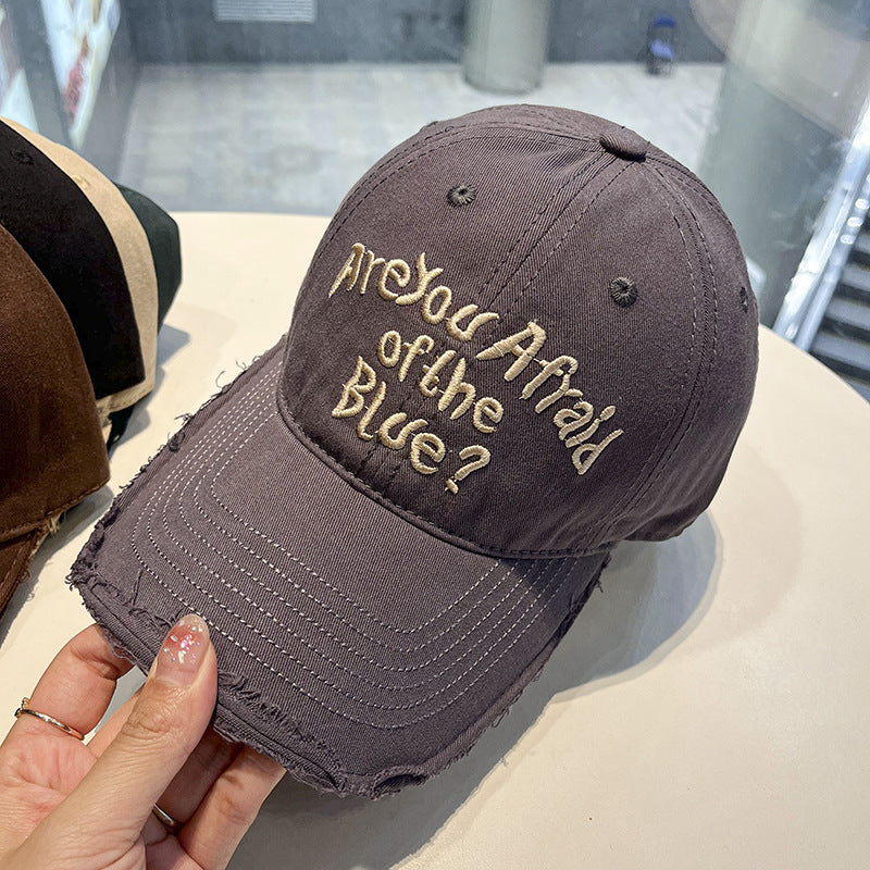 Women's Vintage-Inspired Embroidered Cap Bowlift