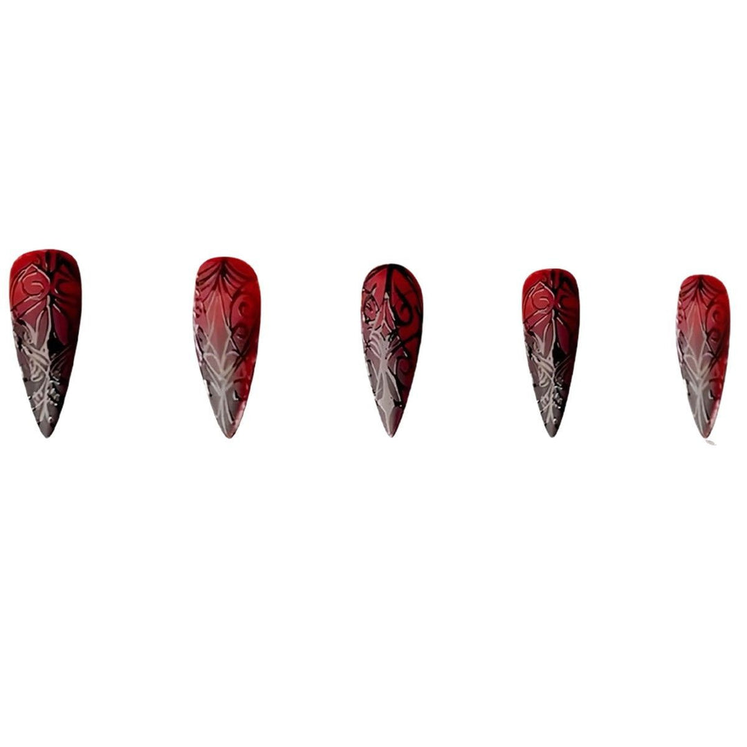 Gothic Stiletto Press-On Nail Art Set Bowlift