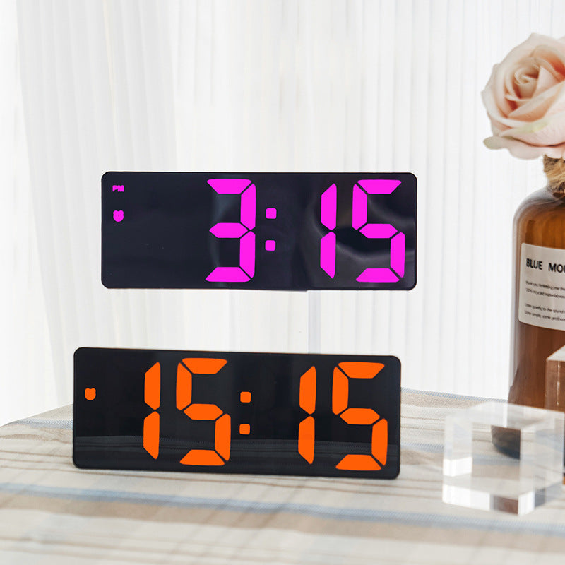 Digital LED clock with large display and colorful digits Bowlift
