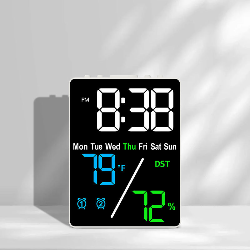 Digital Alarm Clock with Hygrometer and Temperature Display Bowlift