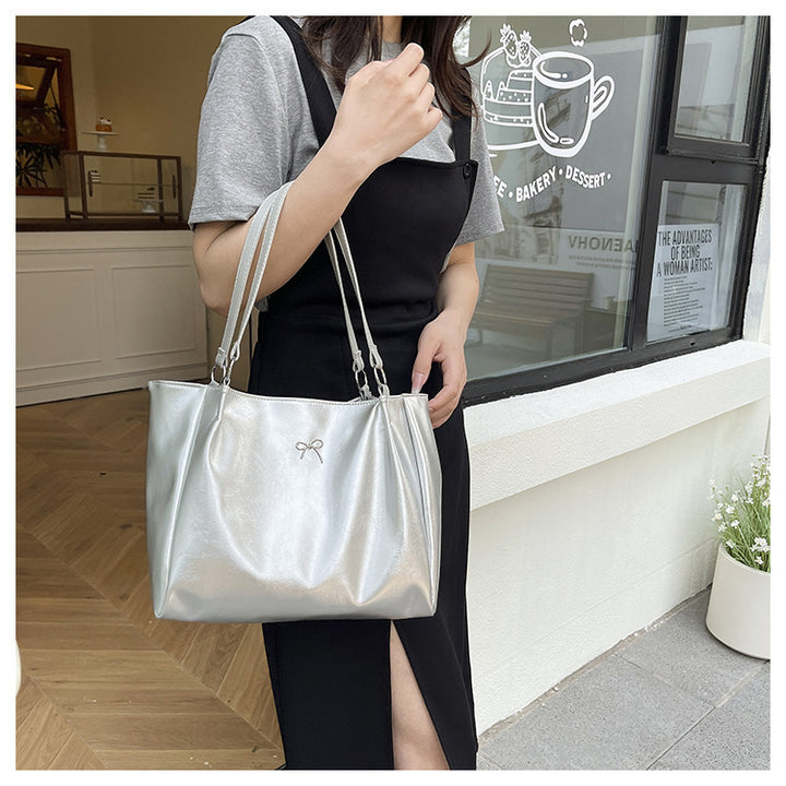 Elegant Glossy Hobo Handbag Bowlift