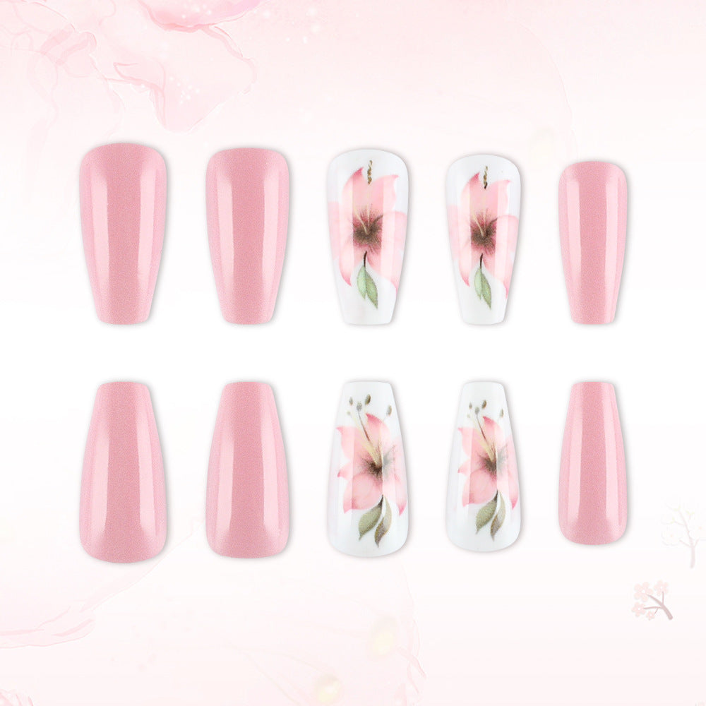 Floral Design Press-On Nail Art Set Bowlift