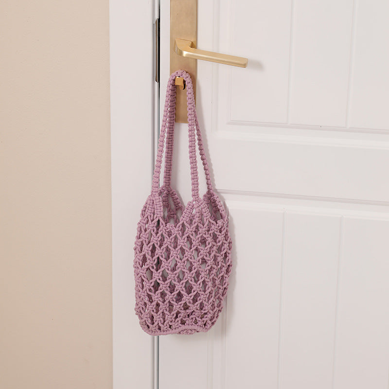 Macrame Tote Bag with Unique Lacing Bowlift