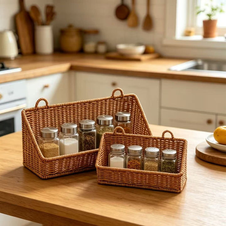 Decorative Woven Shelf Organizer Bowlift