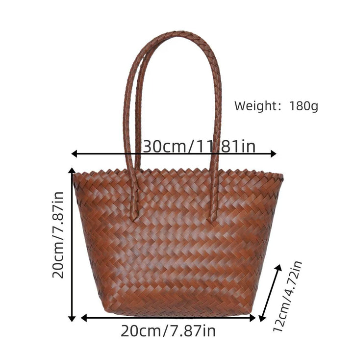 Braided tote bag with ergonomic handles Bowlift