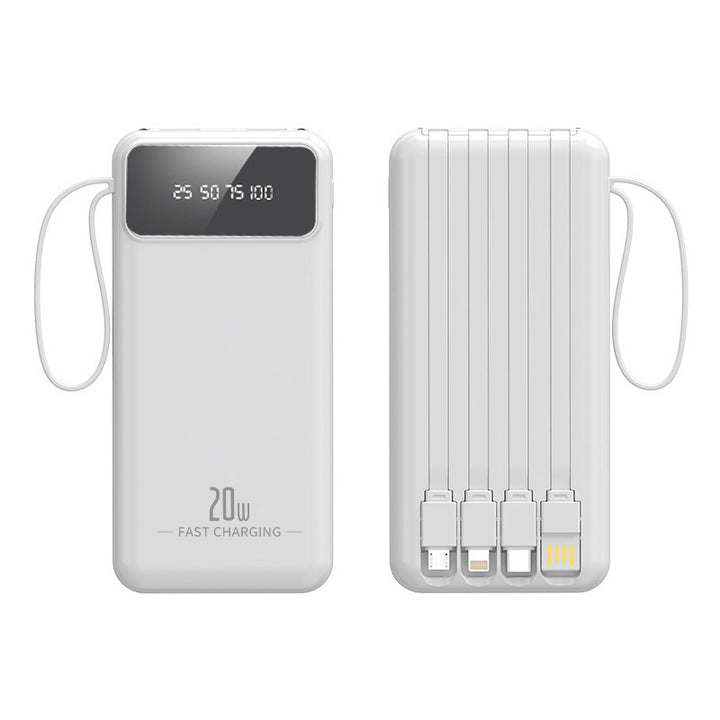 High-performance power bank with integrated charging cables and digital display Bowlift