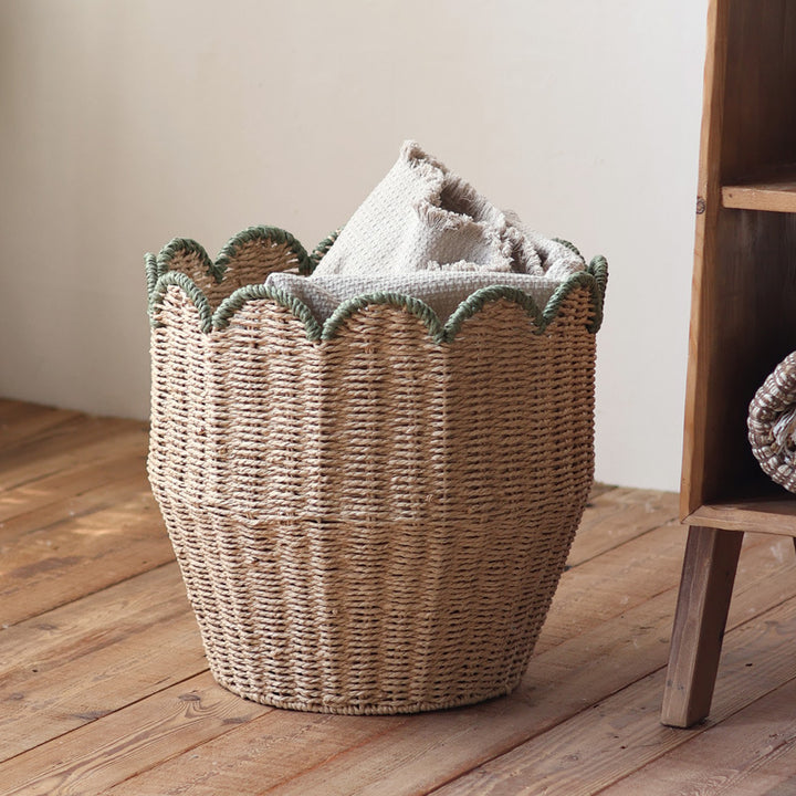 Stylish storage basket with wave edge Bowlift