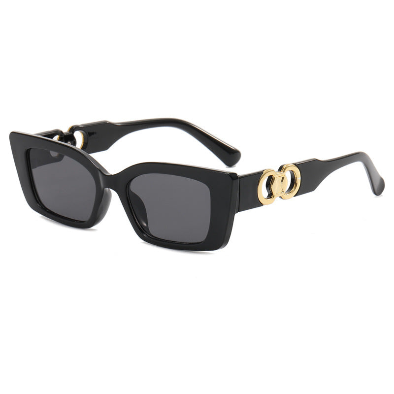 Women's Rectangular Designer Sunglasses with Luxurious Accents Bowlift