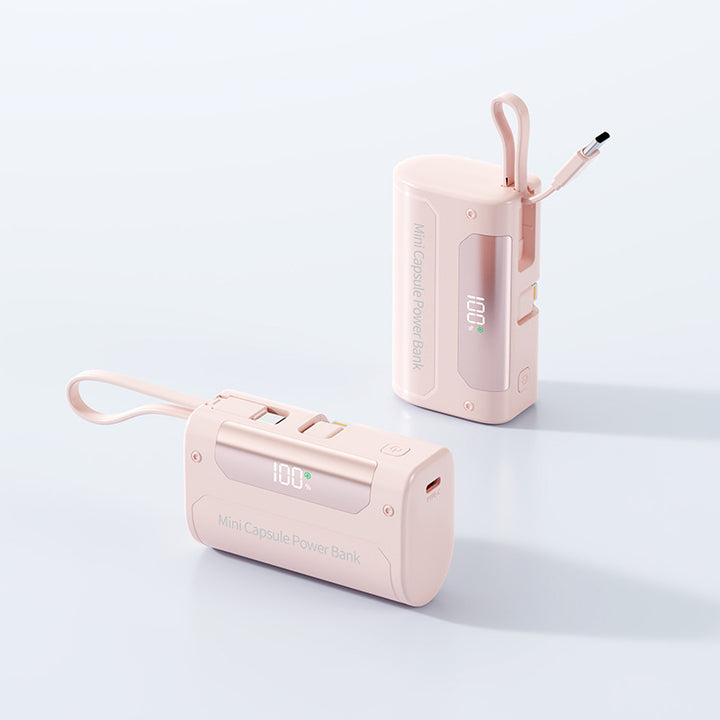 Compact Mini Power Bank with Digital LED Display Bowlift