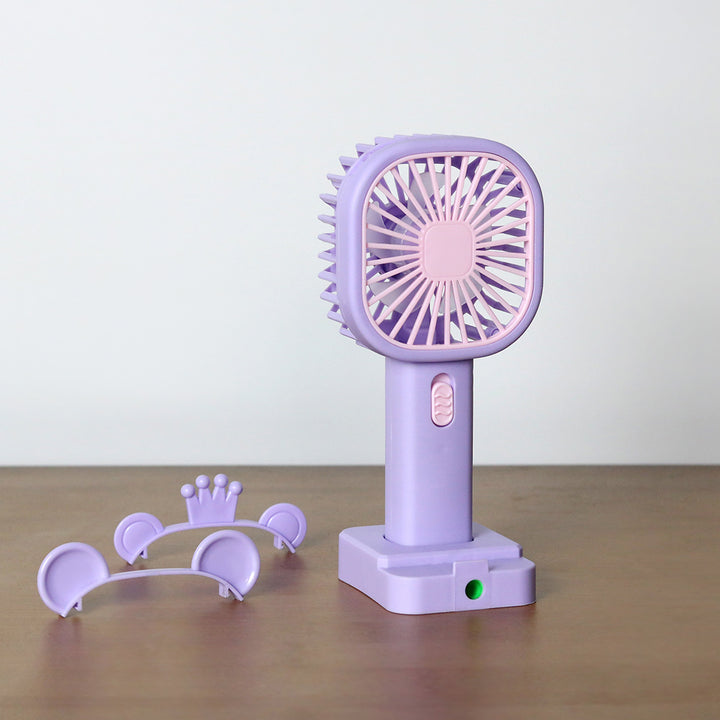 Unisex Portable Hand Fan with Cute Animal Design Bowlift