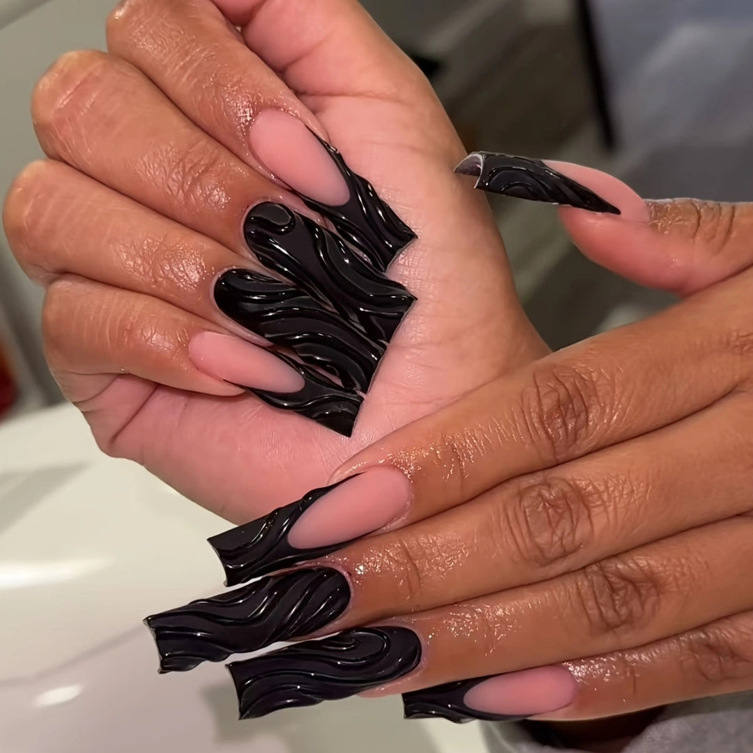 Creative Artistic Press-On Nails Bowlift
