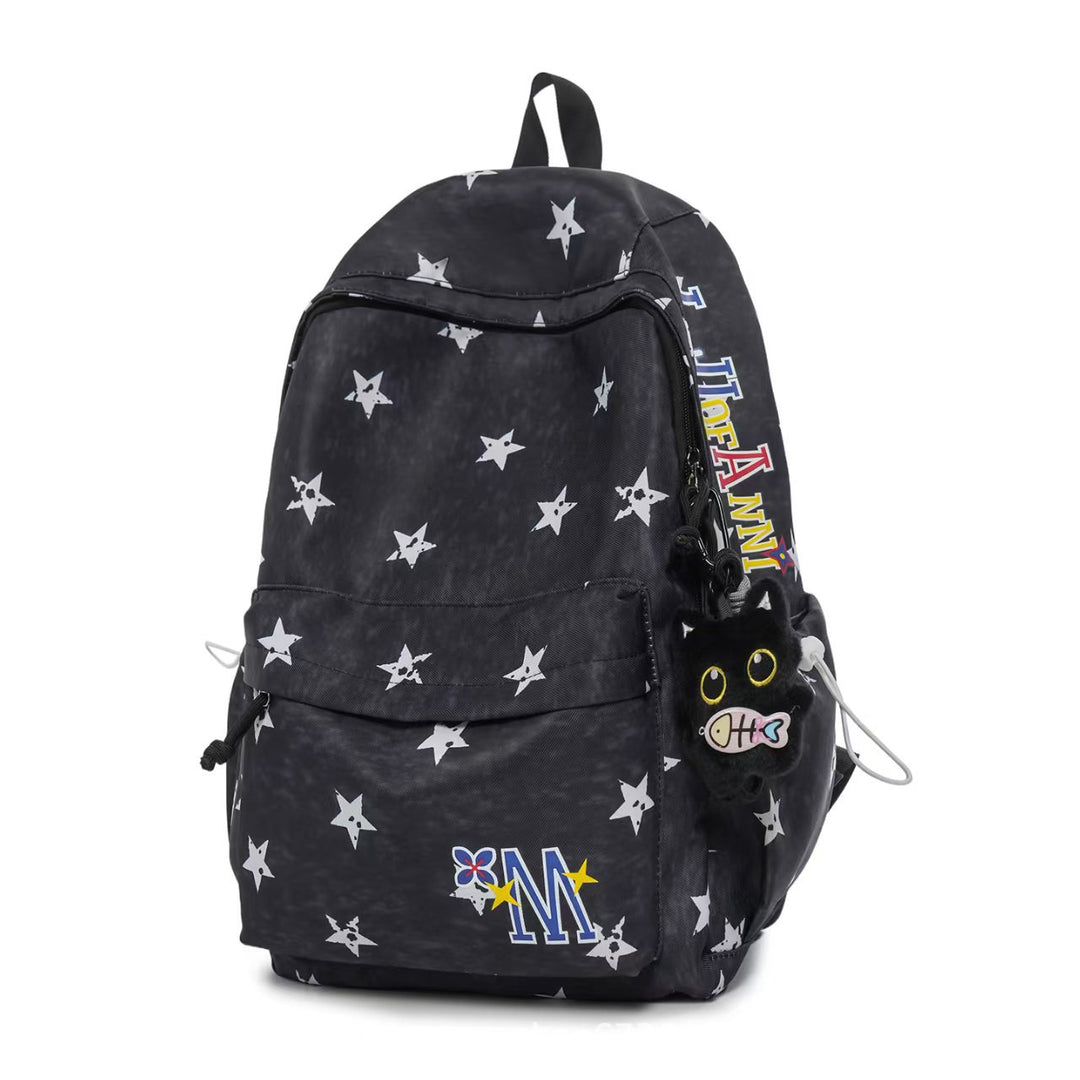 Star-Patterned Daily Use Backpack Bowlift