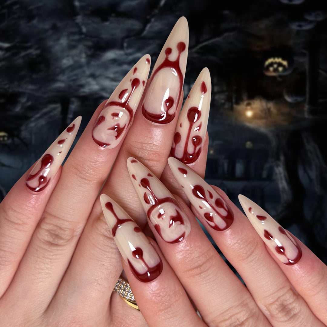 Artistic Halloween Themed Nail Art Bowlift