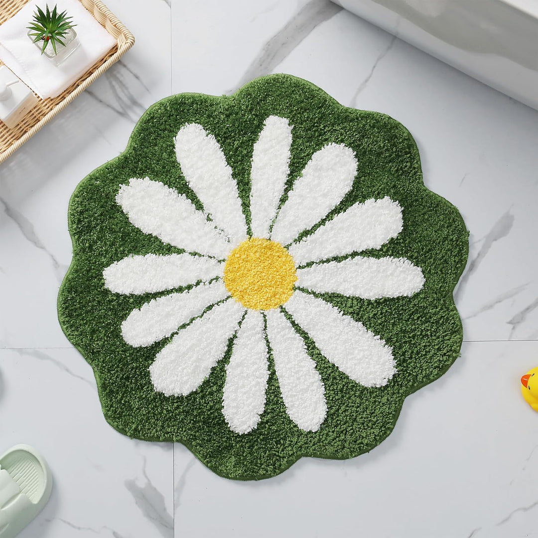 Daisy-Shaped Soft Bath Mat
