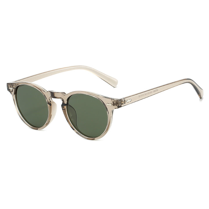 Ladies Vintage Sunglasses with Round Lenses and Transparent Frame Bowlift