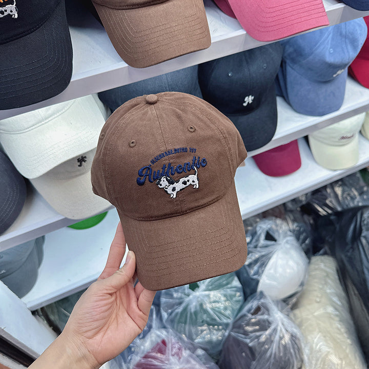 Women's Embroidered Cow Print Baseball Cap Bowlift