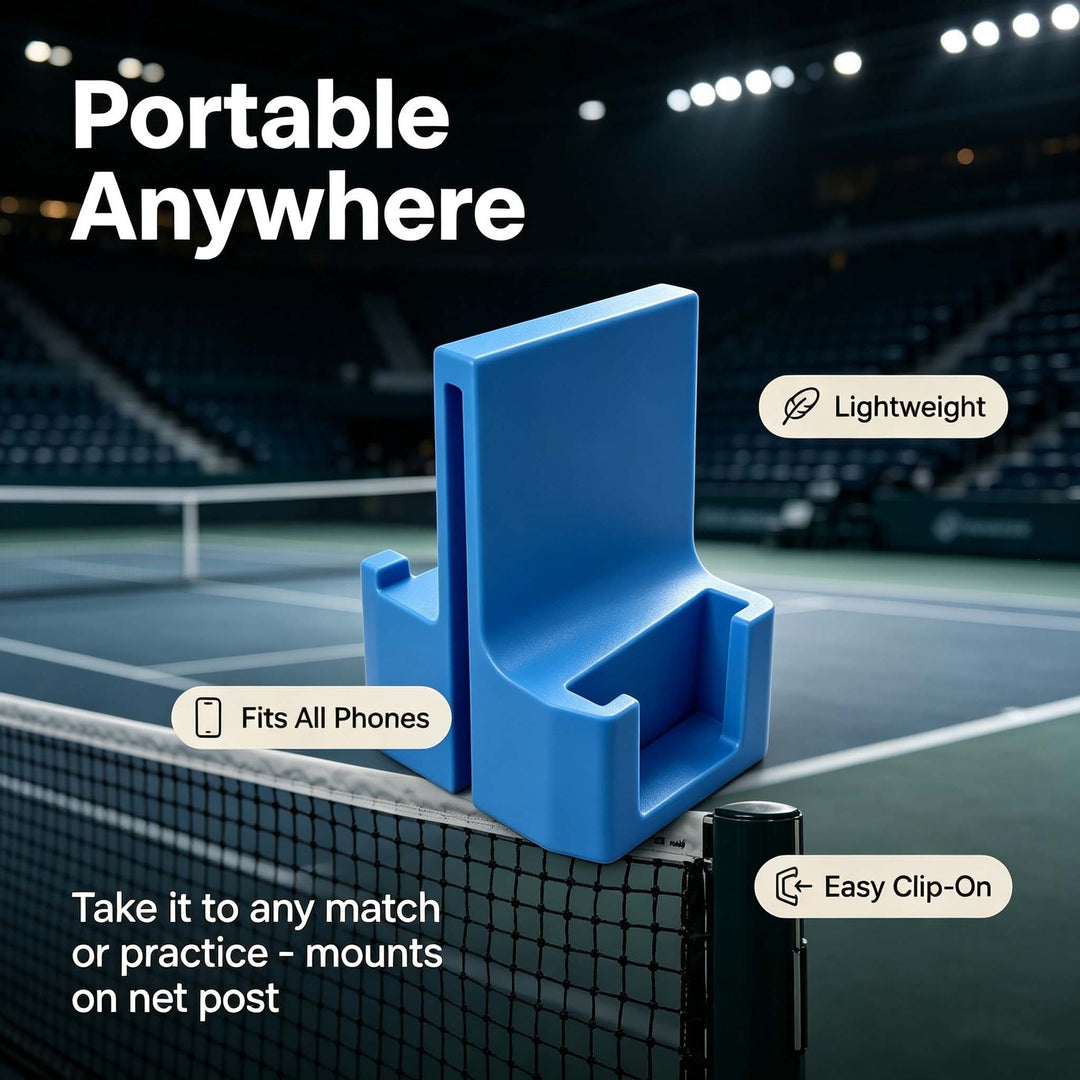 Clip-On Tennis Net Phone Mount Bowlift