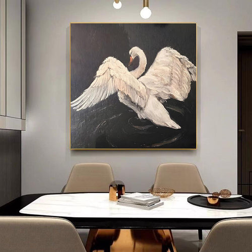 Elegant Swan Canvas Wall Art