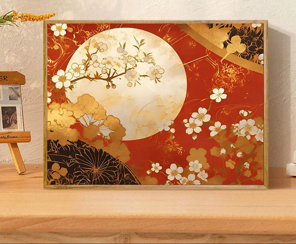 Floral-Themed Decorative Art Print Bowlift