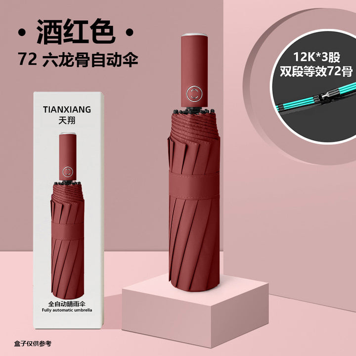 Women's automatic windproof umbrella with UV protection Bowlift