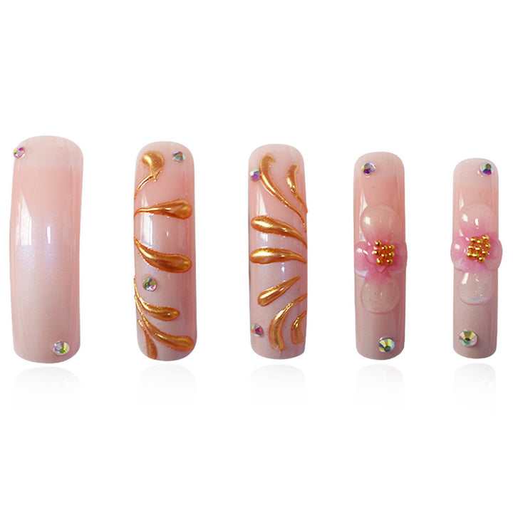 Decorative Long Acrylic Nail Art Extensions Bowlift