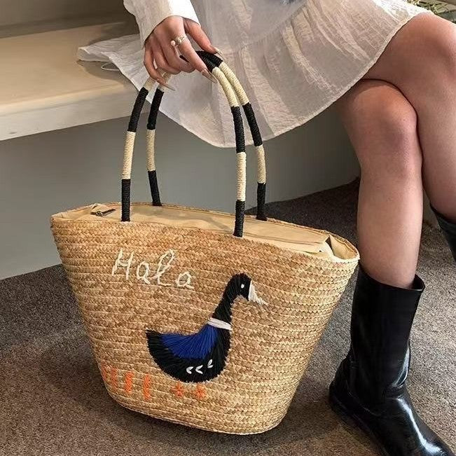Handcrafted bag with creative animal embroidery Bowlift
