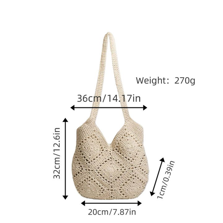 Handbag made of braided natural material with tassel details Bowlift