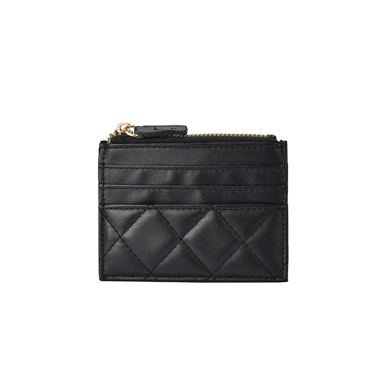 Quilted Leather Card Holder Bowlift