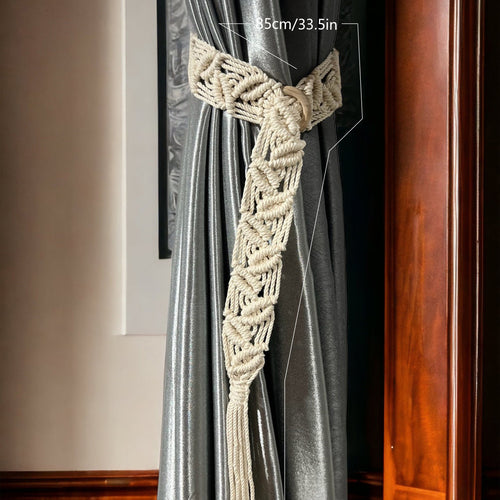 Macrame Curtain Tieback Bowlift