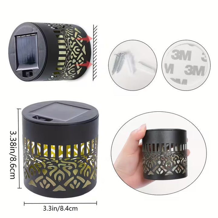 Solar Projection Garden Light With Decorative Floral Pattern And Dusk-To-Dawn Sensor Bowlift