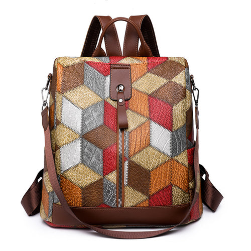 Geometric Pattern School Backpack Bowlift
