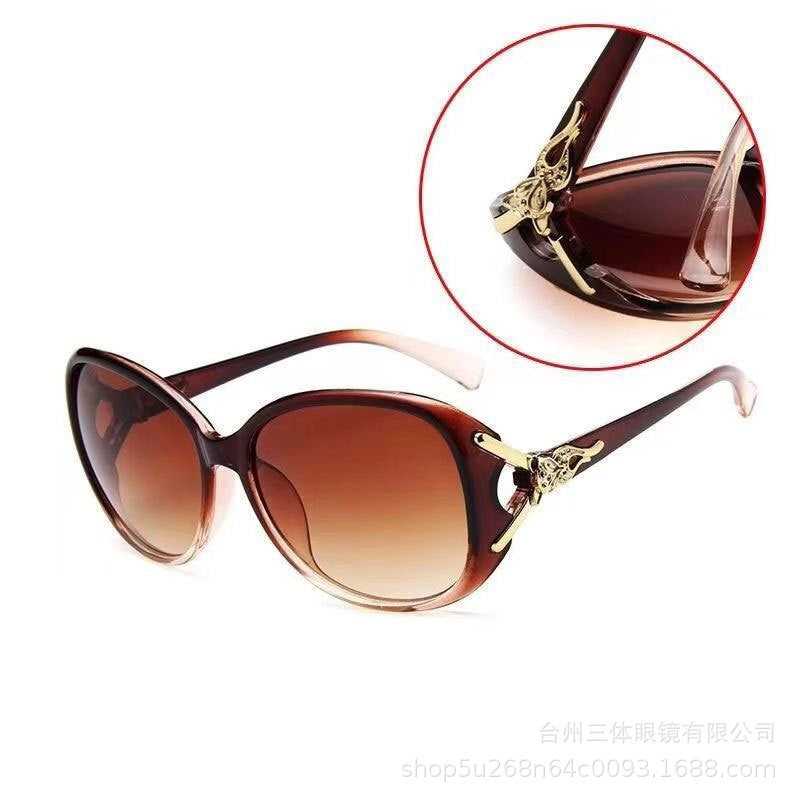 Oversized Floral Accent Sunglasses
