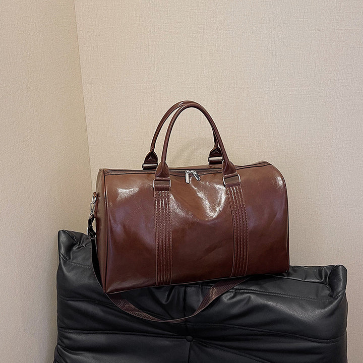 Stylish Leather Travel Duffel Bowlift
