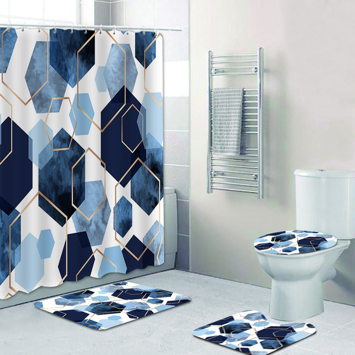 Geometric Motif Shower Curtain Bowlift